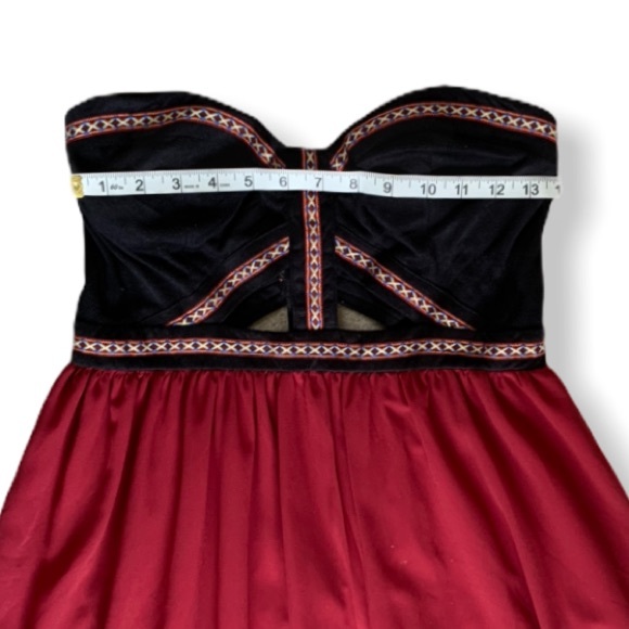 Joyce Cutout Strapless Maxi Dress Color Block - Picture 7 of 12